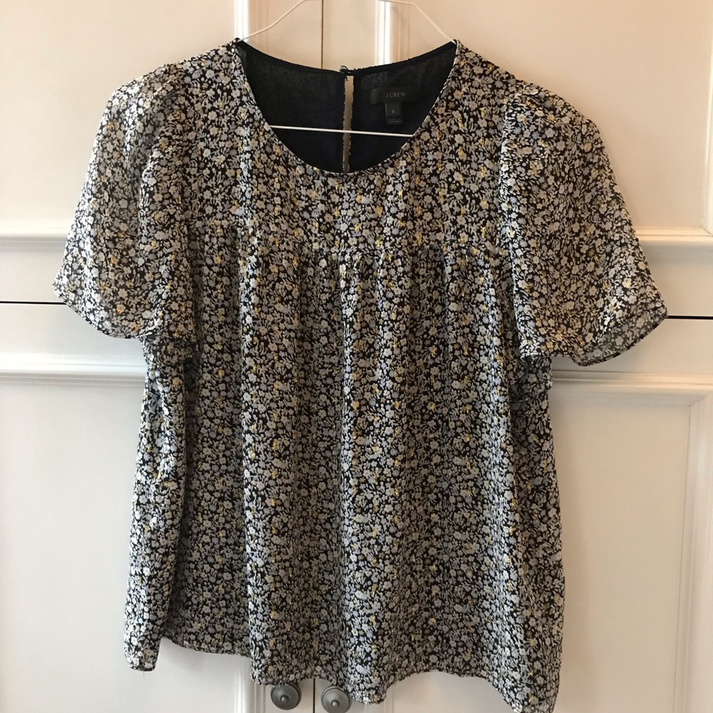 Jcrew floral blouse- size medium
